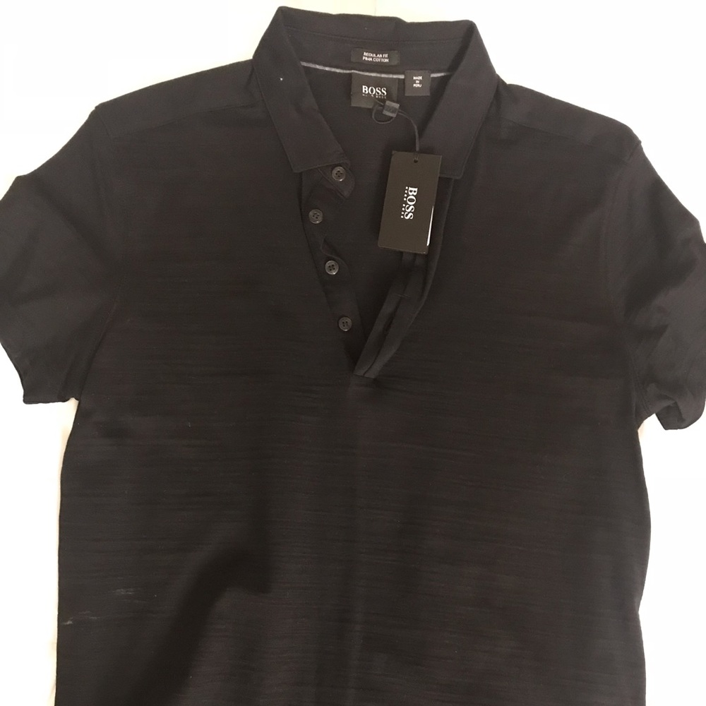 Brand new black polo shirt by Hugo Boss